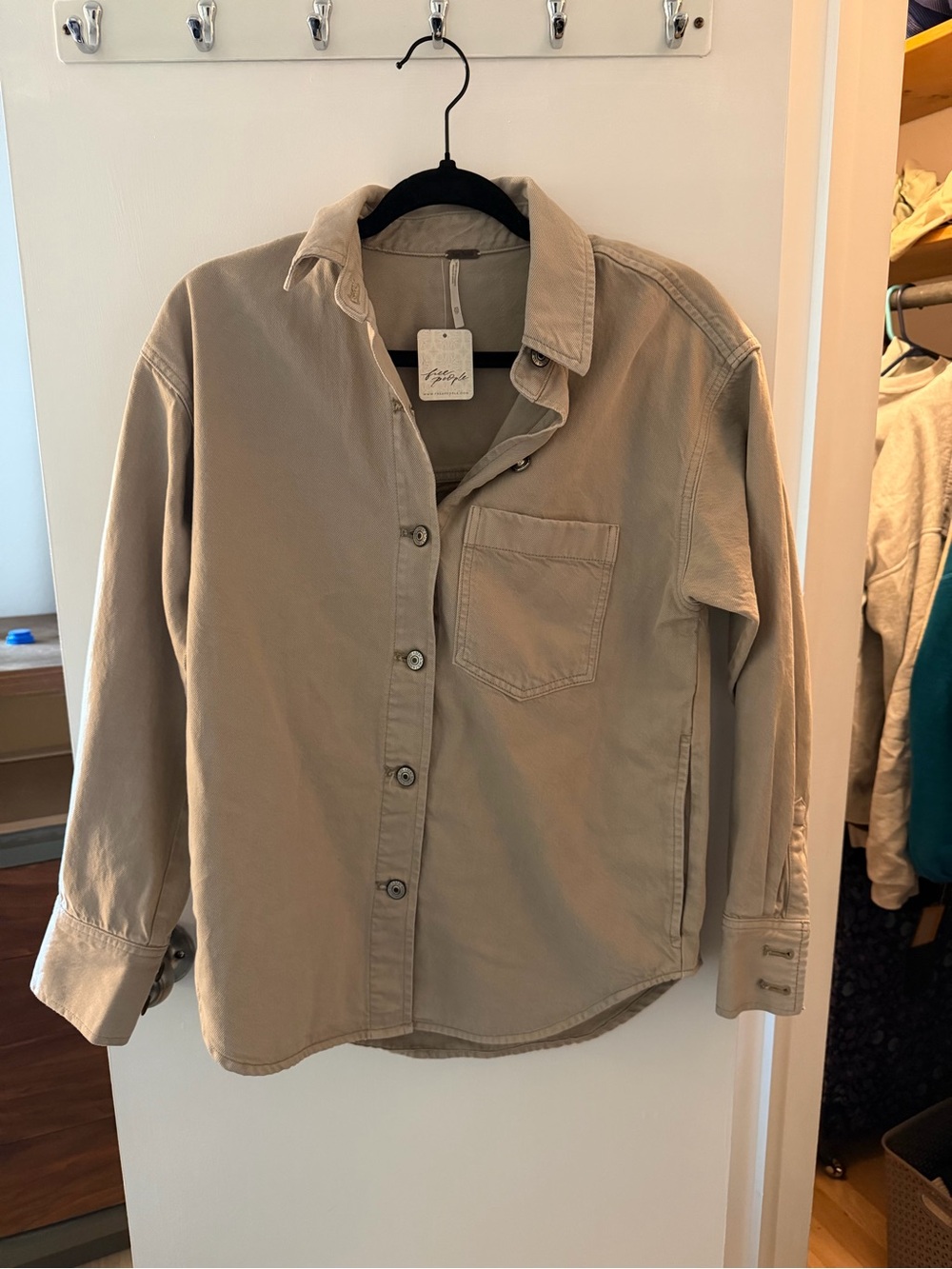 Free People Madison City Jacket Beige Size xs nwt